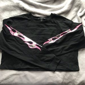 Flame Sleeve Crop top